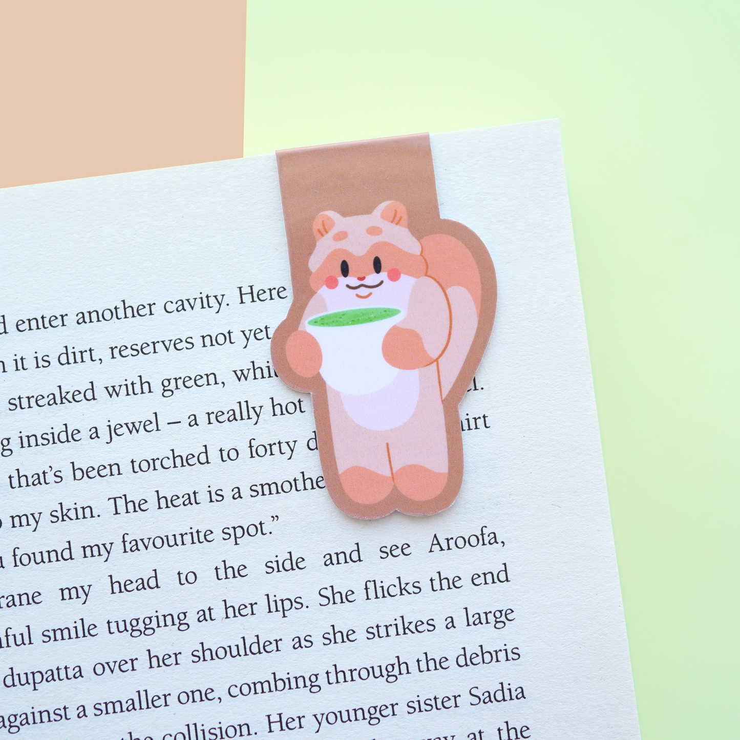 🧋 Botanical Cafe Magnetic Bookmark