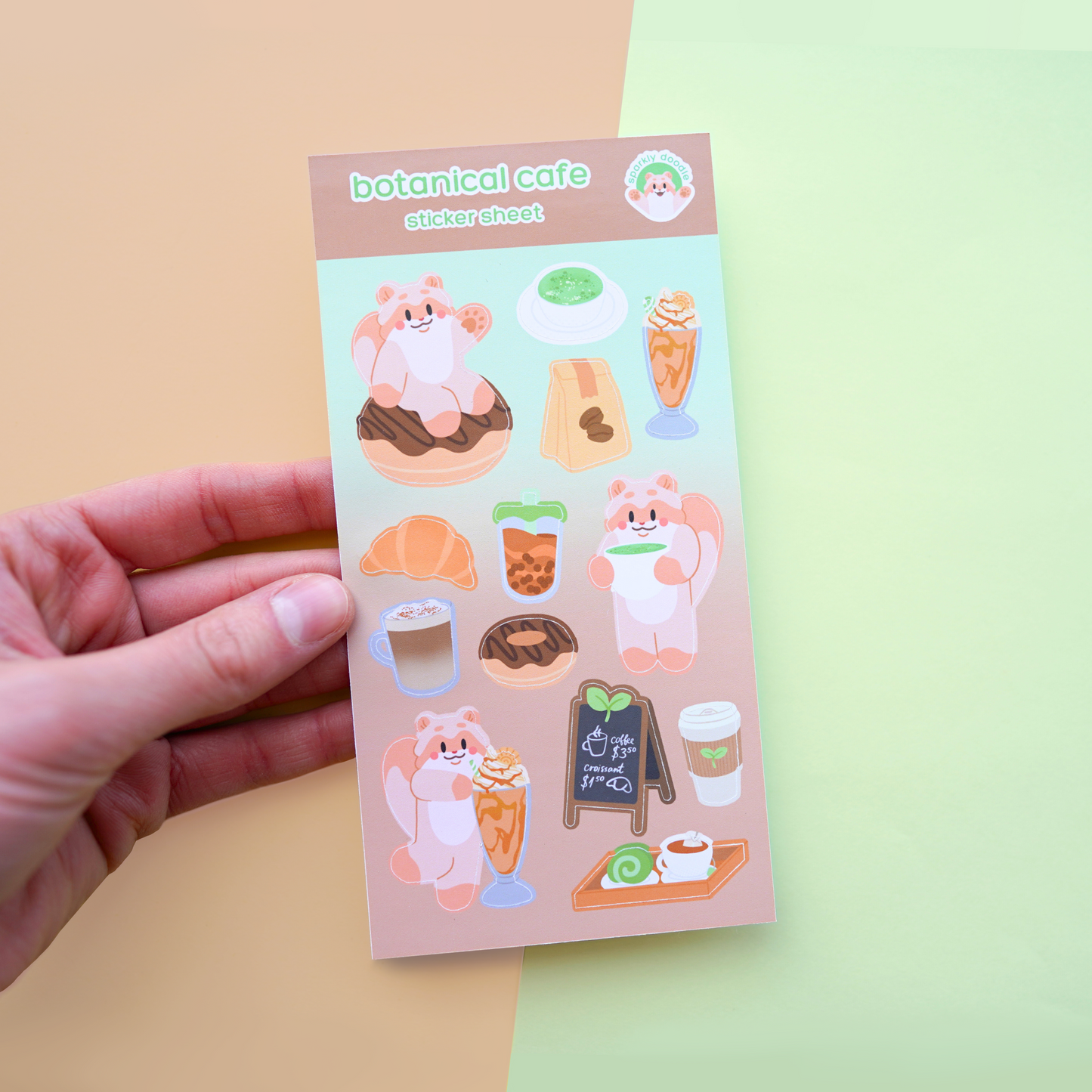🧋 Botanical Cafe Sticker Sheet
