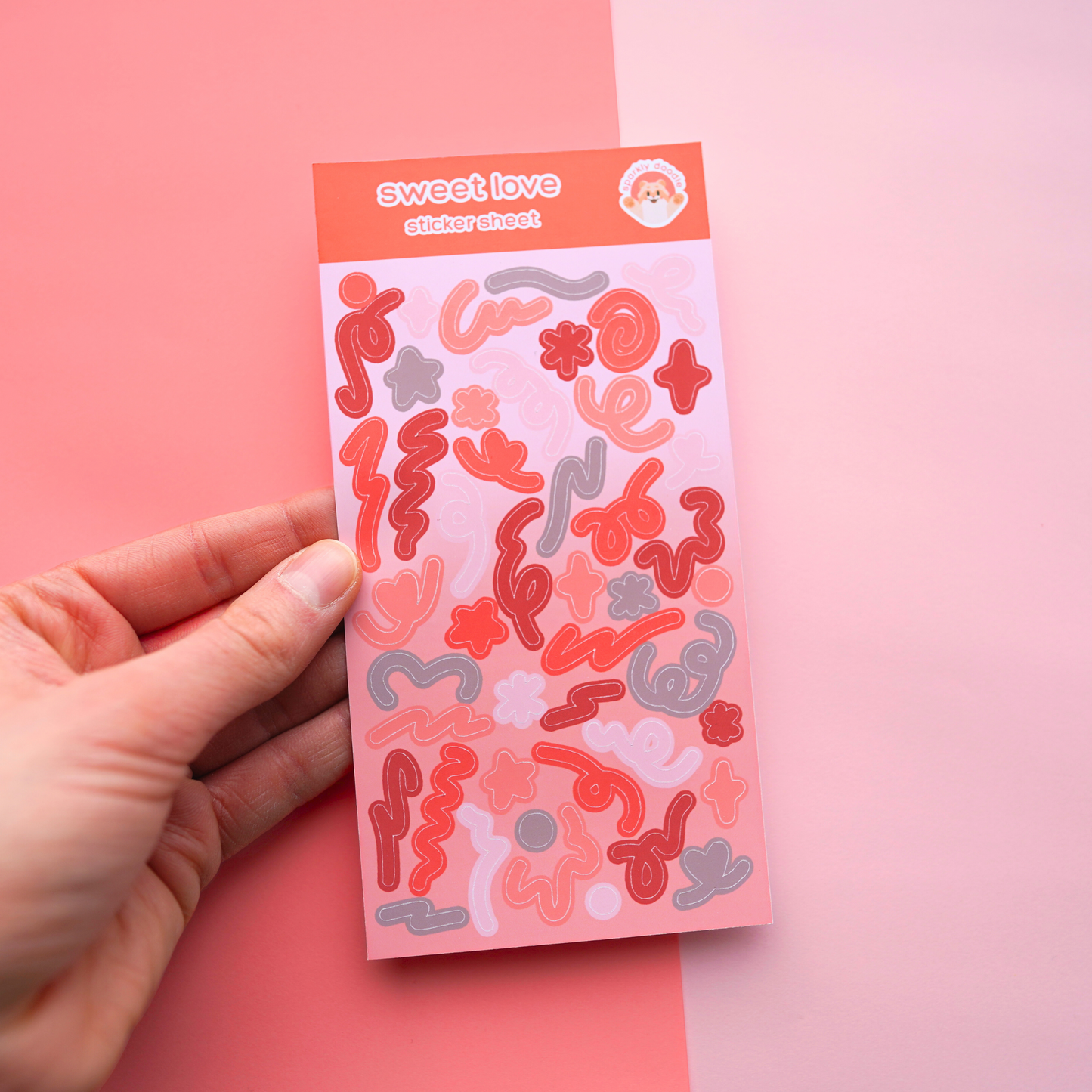 💕 Sweet Love Swirls Sticker Sheet