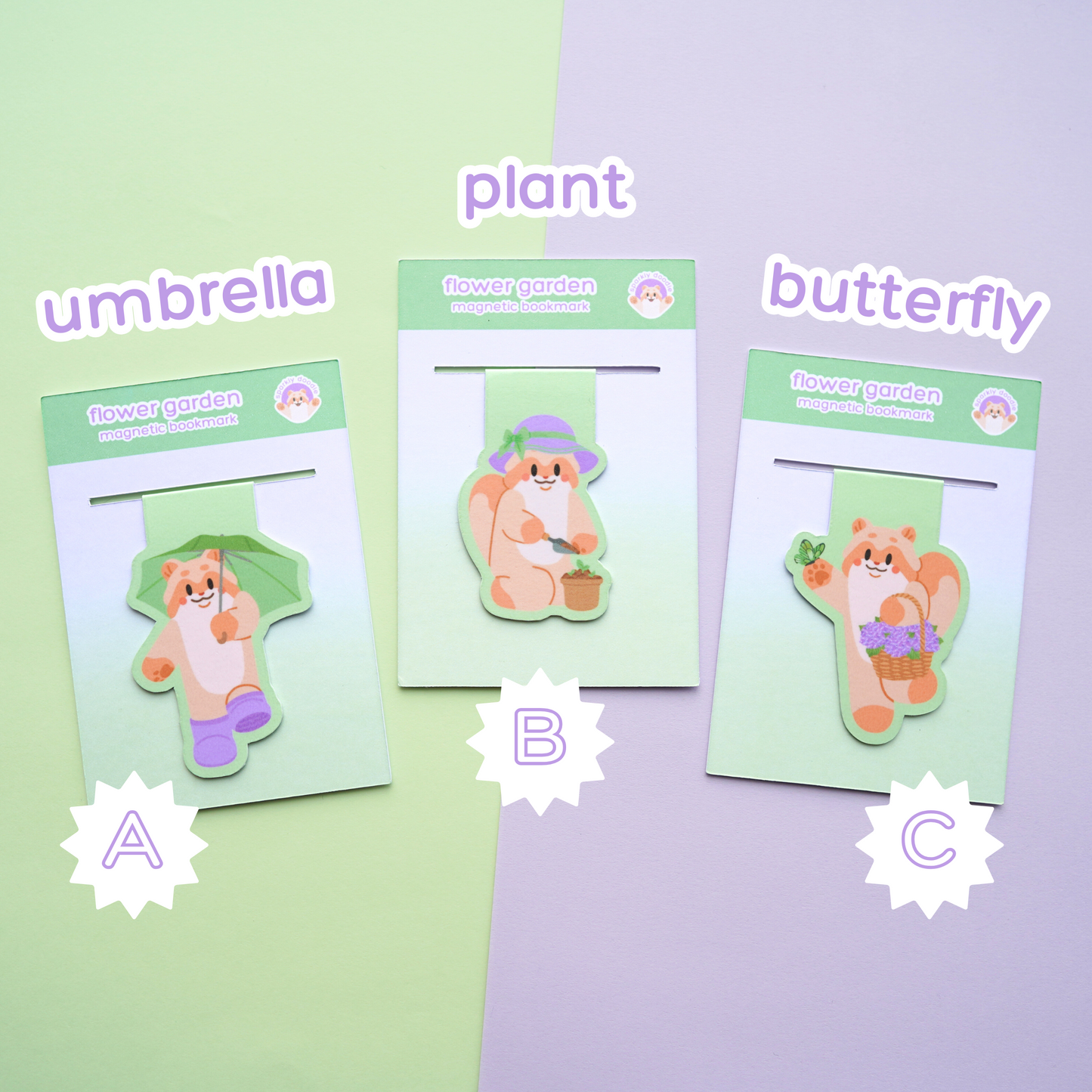 🪻 Flower Garden Magnetic Bookmark