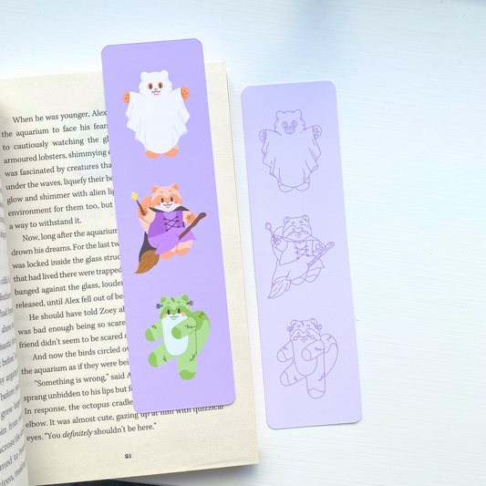 👻 Spooky Ghouls Double Sided Bookmark