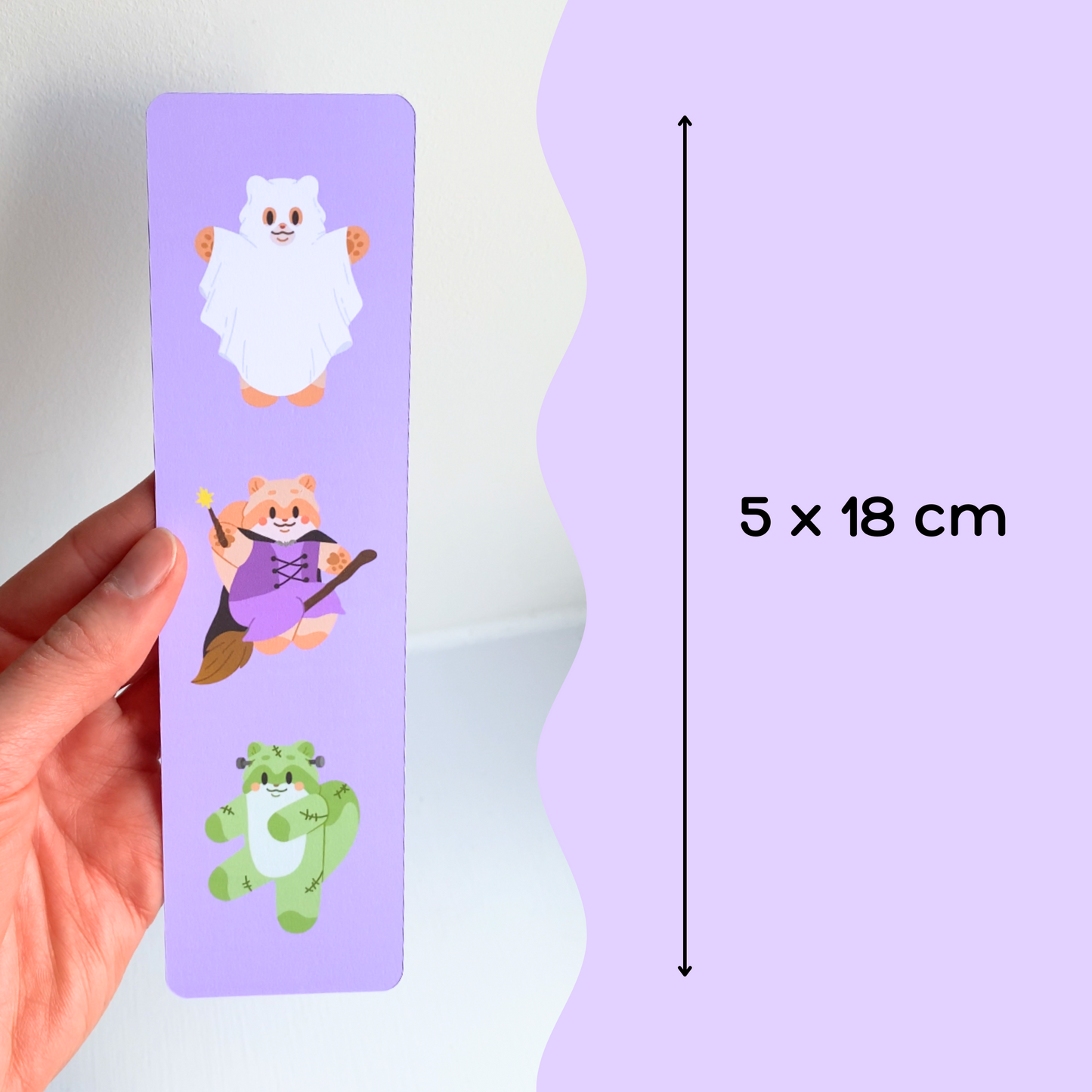 👻 Spooky Ghouls Double Sided Bookmark