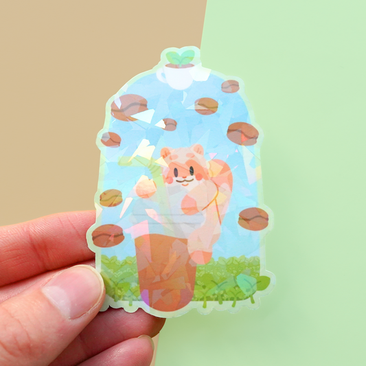 🧋 Sparkly Sticker