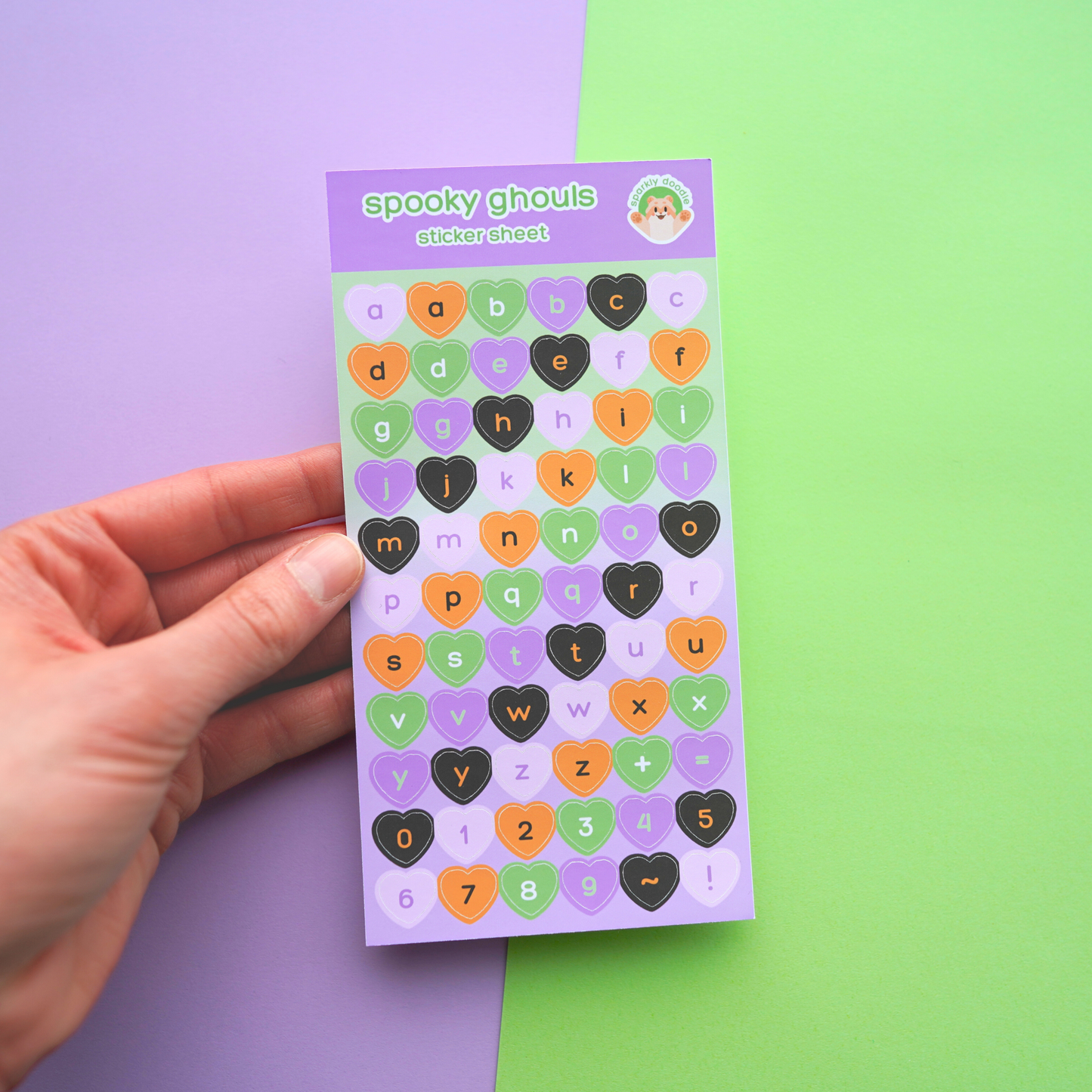 👻 Letters & Numbers Sticker Sheet