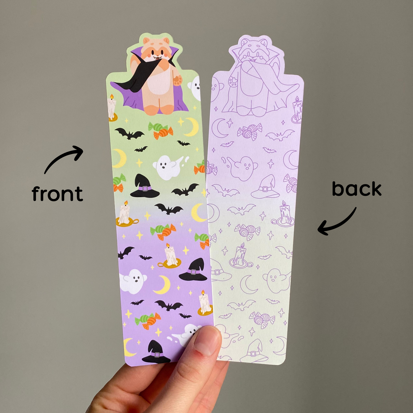 👻 Spooky Ghouls Double Sided Bookmark