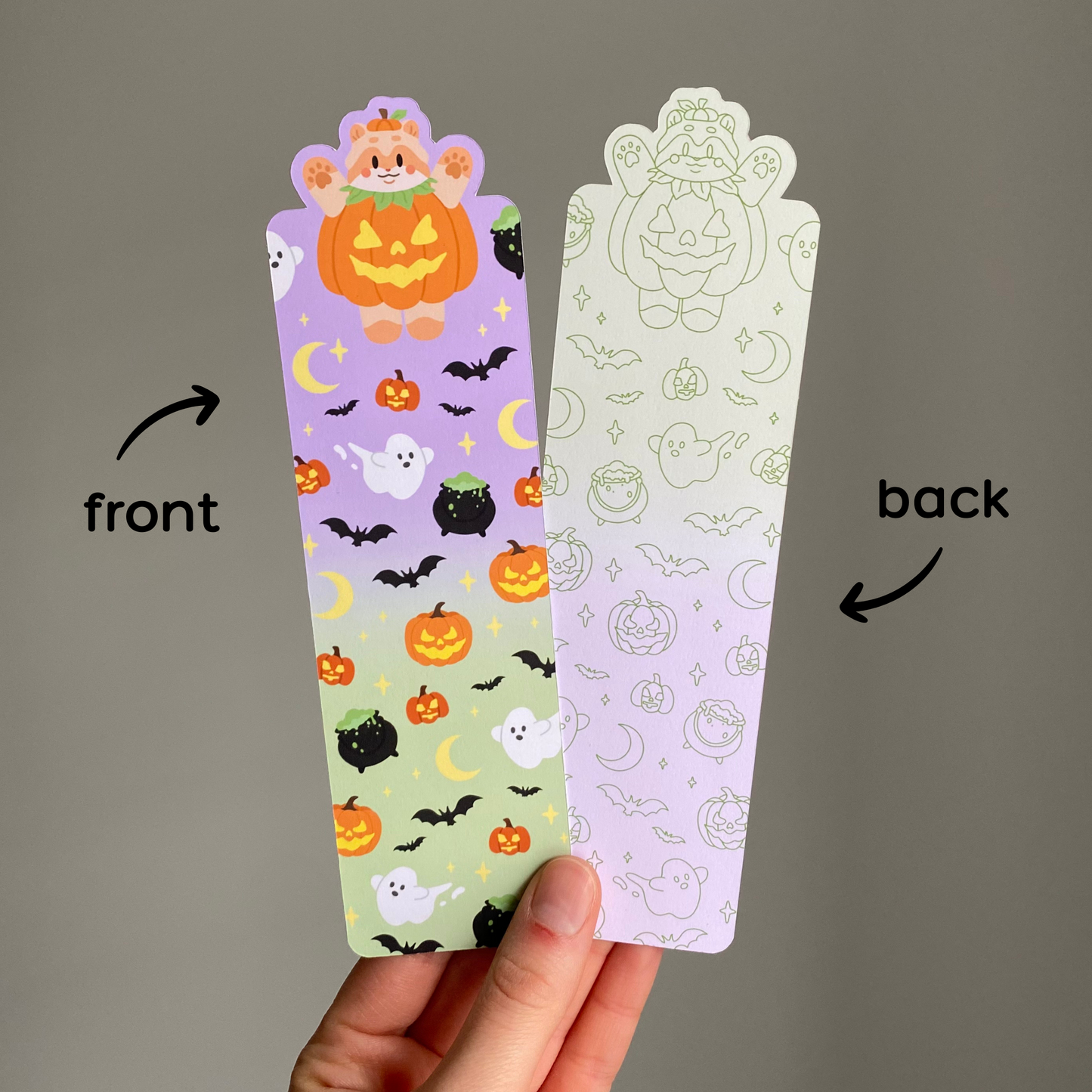 👻 Spooky Ghouls Double Sided Bookmark