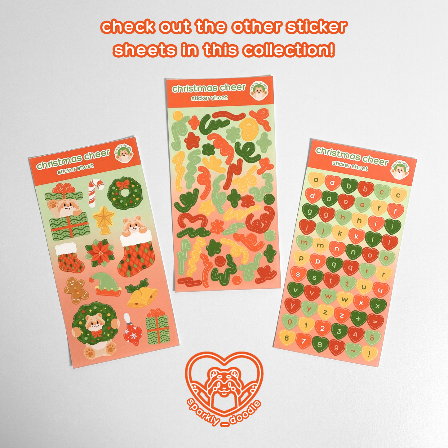 🎄 Christmas Cheer Swirls Sticker Sheet