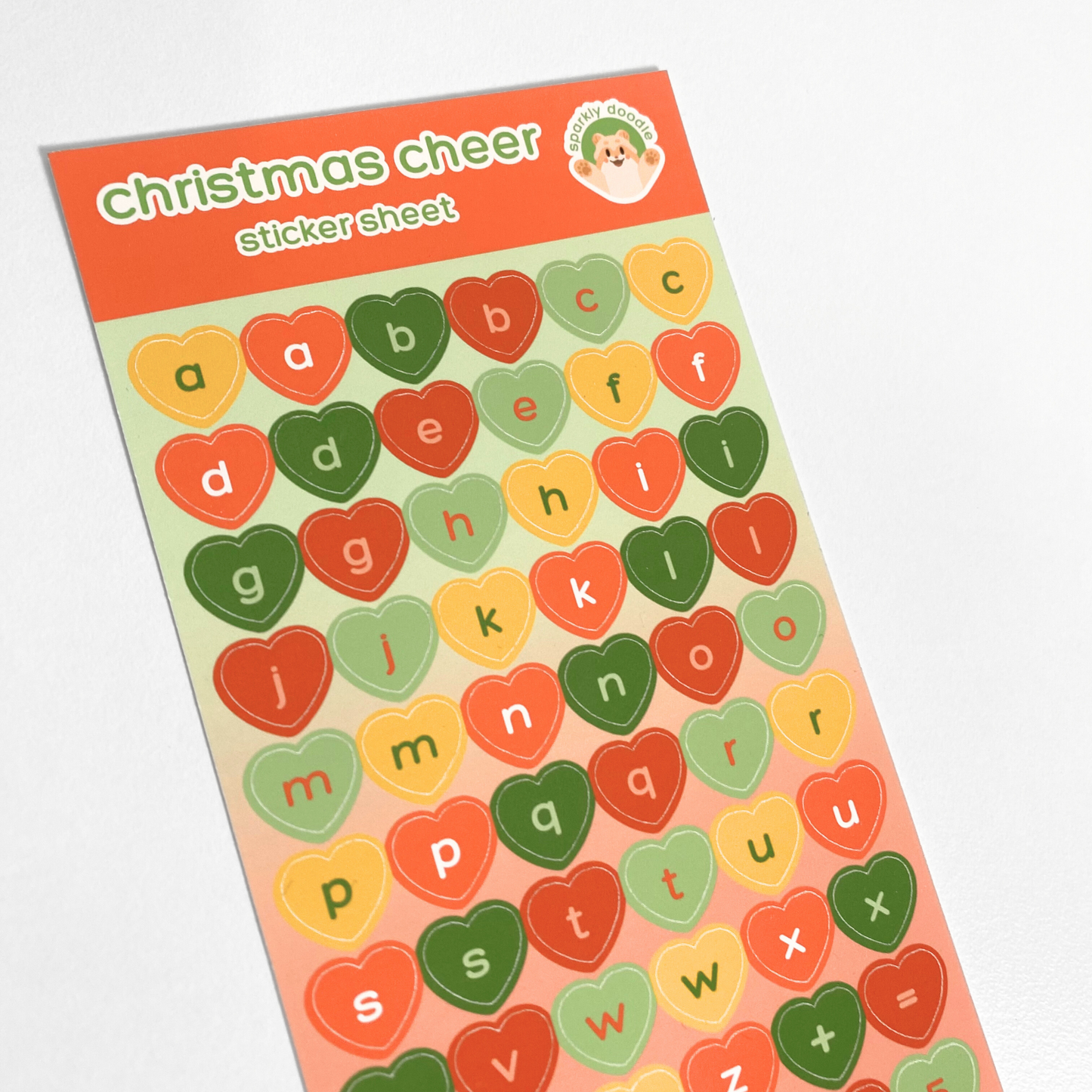 🎄 Christmas Cheer Letters & Numbers Sticker Sheet