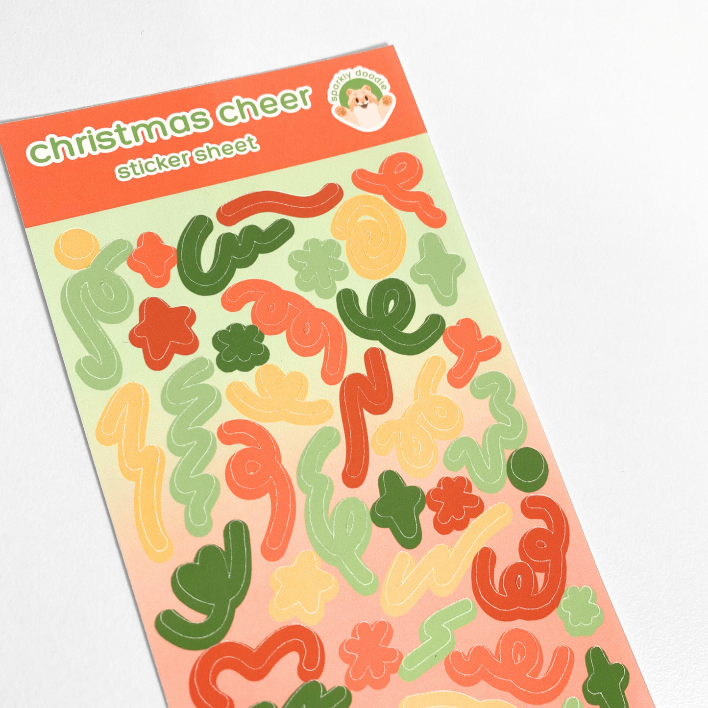 🎄 Christmas Cheer Swirls Sticker Sheet