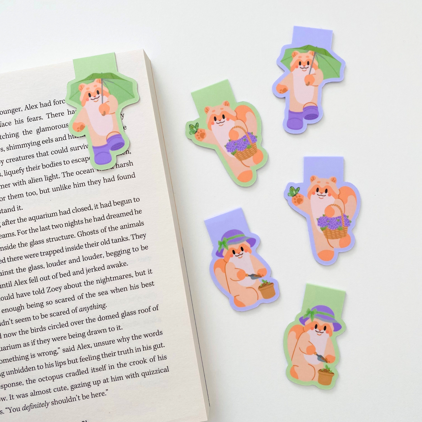 🪻 Flower Garden Magnetic Bookmark