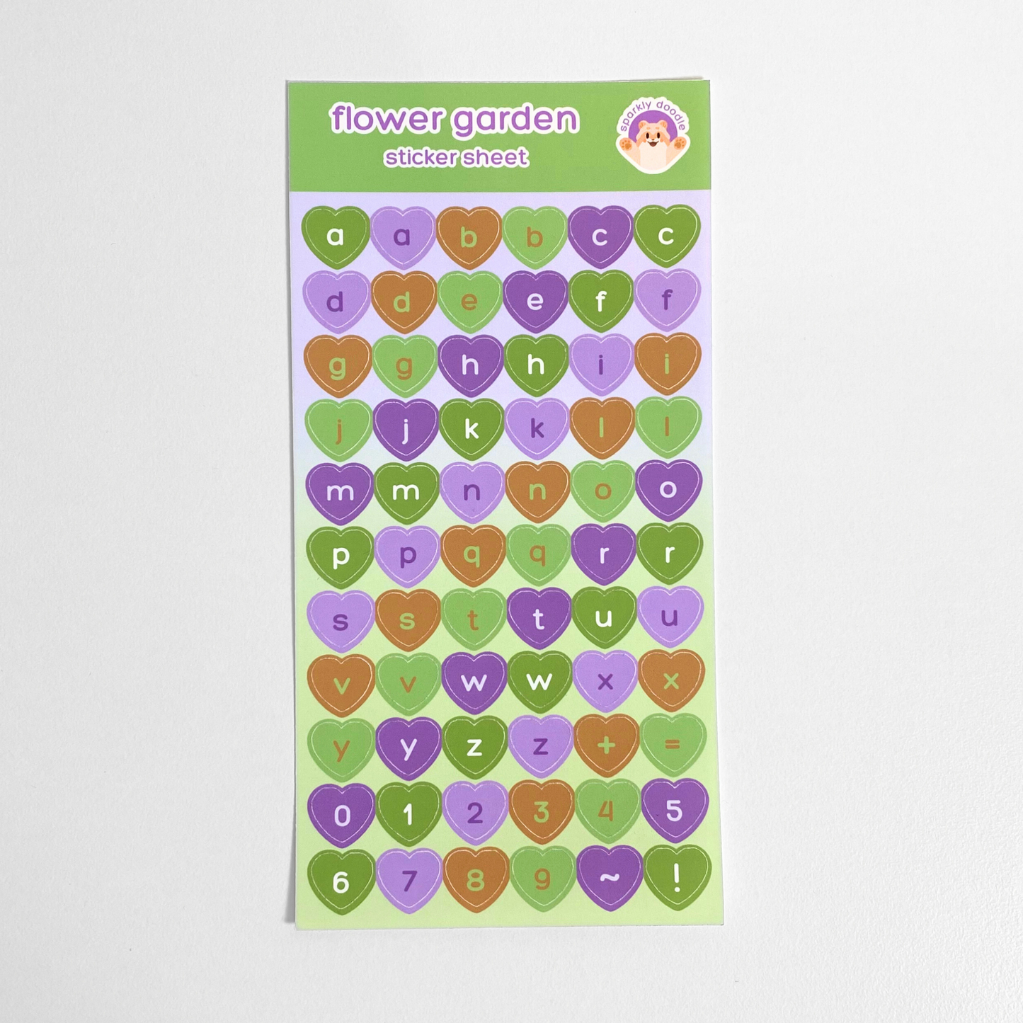 🪻 Flower Garden Letters & Numbers Sticker Sheet