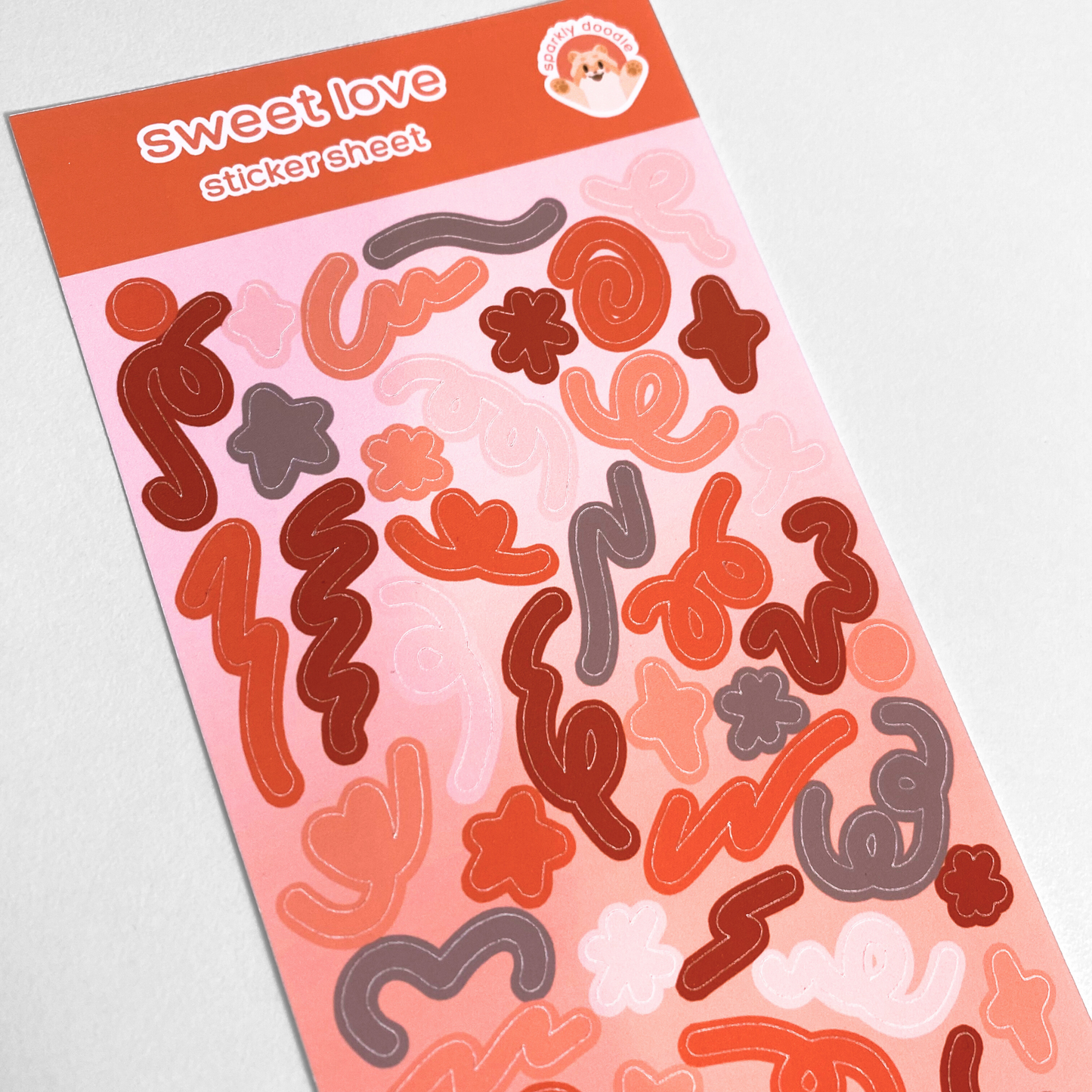 💕 Sweet Love Swirls Sticker Sheet