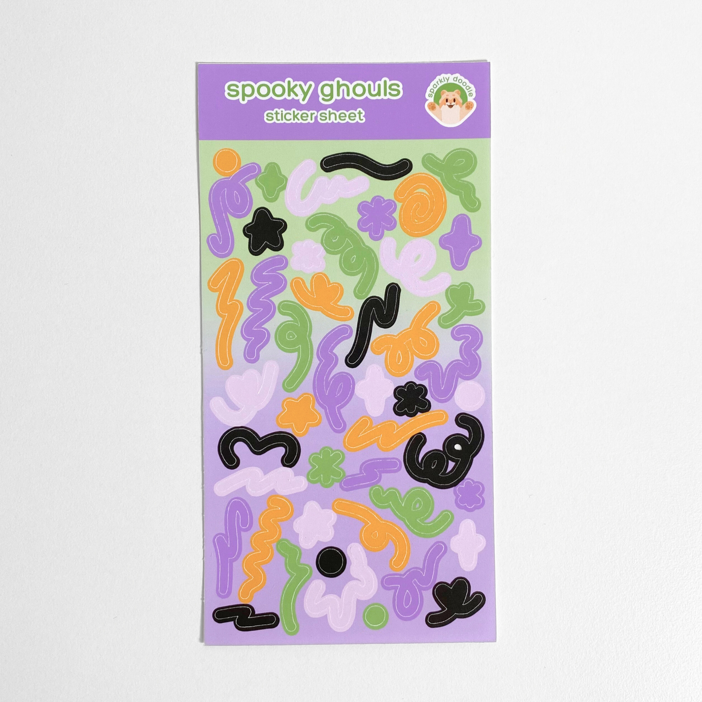 👻 Spooky Ghouls Swirls Sticker Sheet