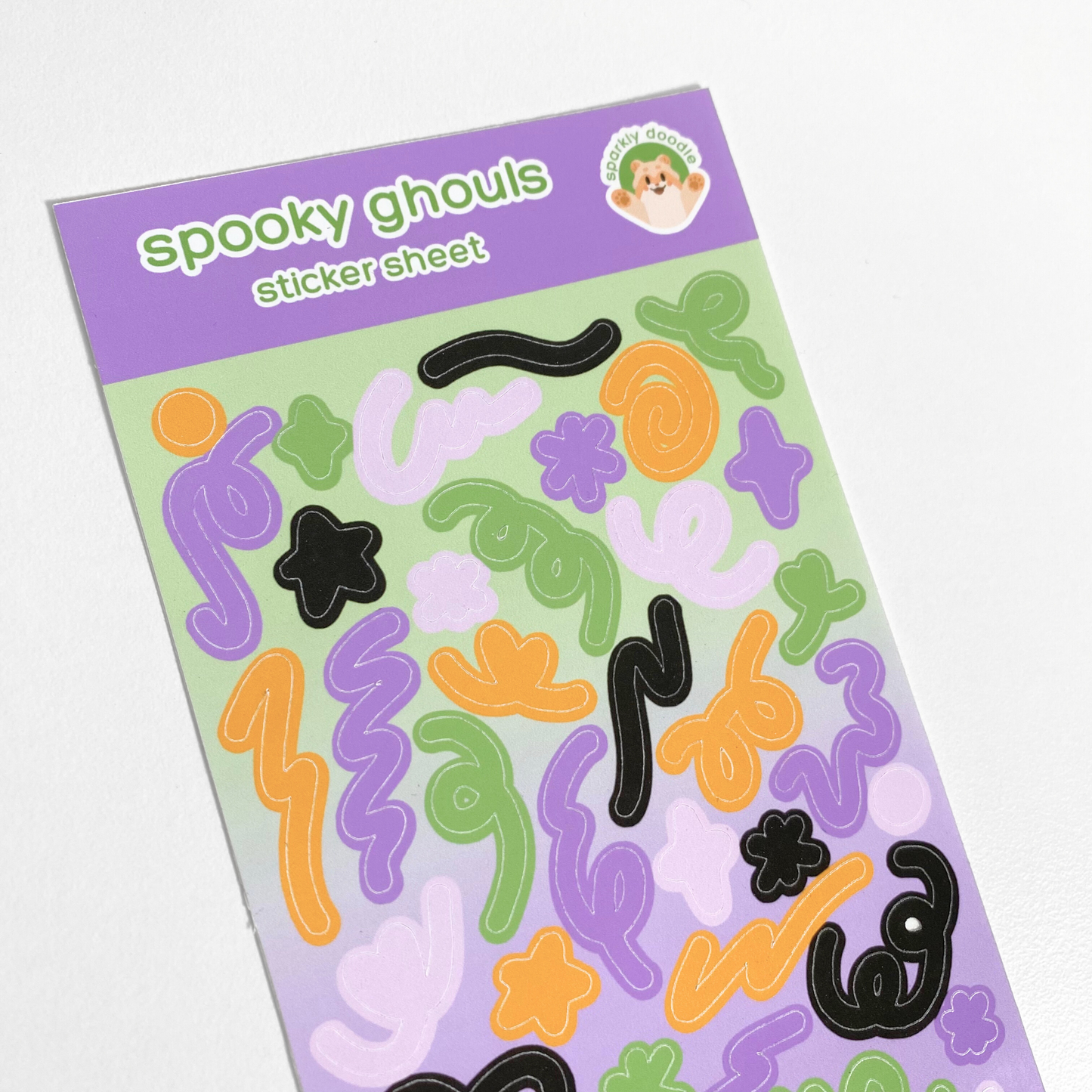 👻 Spooky Ghouls Swirls Sticker Sheet